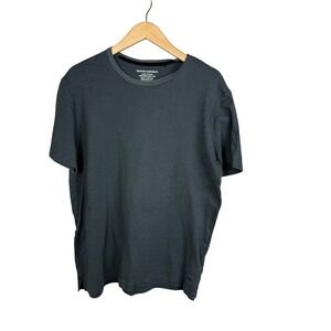 Banana Republic Luxe Touch Performance Tee Men's XL‎ Gray Striped Short Sleeve